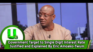 Government Target to Single Digit Interest Rate Justified and Explained By  Eric Amoako-Twum