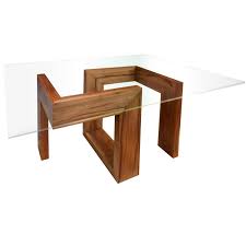 Modern 21st Century Solid Timber Table With Glass Top 1stdibs Com Timber Table Furniture Unique Furniture