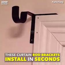 Hanging Curtains Made Ridiculously Easy Kwik Hang S Revolutionary No Drill Curtain Rod Brackets Install In Seconds Saving Hanging Curtains Home Diy Curtains