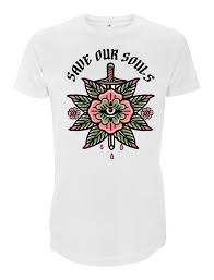 Rose Dagger Long Line T Shirt Save Our Souls Clothing