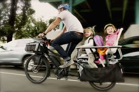 child seats and longtail bike shop hub 自転車