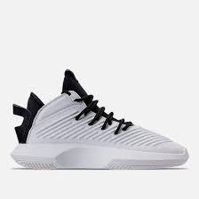 Black And White Adidas Basketball Shoes Right View Of Men S Adidas Crazy 1 Adv Basketball Shoes In Black White Hi Res Green Adidas Crazy Adidas Adidas Men