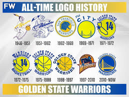 Blue warrior holding script on a golden gate orange basketball : Every Nba Team S All Time Logo History Fadeaway World