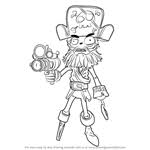 Pvz gw2 coloring pages tgkr co plants vs zombies coloring pages for kids plants vs How To Draw Captain Deadbeard From Plants Vs Zombies Garden Warfare 2 Printable Step By Step Drawing Sheet Drawingtutorials101 Com