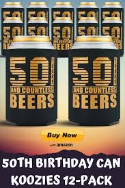 50th Birthday Party Favors For Men 50th Birthday Can Koozies 12 Pack Great Party Favors Decorations In 2020 50th Birthday Party Ideas For Men 50th Birthday Themes 50th Birthday Party Supplies
