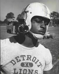 Early 60s Denver Broncos testing state of the art helmet cam