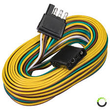 The wiring kit currently uses the same model as the advanced wiring kit, despite having its own model. 4 Way Flat 25ft Male 4ft Female Wishbone Style Trailer Wiring Harness Accepscbl0105