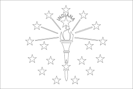 Indiana Flag Outline Google Search Flag Coloring Pages Indiana State Flag Flag Drawing