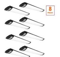 Commercial Electric 8-Pack 4 ft. Brushed Nickel Mission End ...