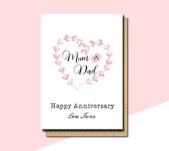 Anniversary Card Mum And Dad Parents Anniversary Card Mom Etsy Wedding Anniversary Cards Anniversary Card For Parents Anniversary Cards
