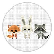 Free patterns / free patterns / free cross stitch patterns. Animals Cross Stitch Pattern For Baby Woodland Animals Nursery Etsy Animaux De Point De Croix Motifs De Couture Point De Croix Moderne