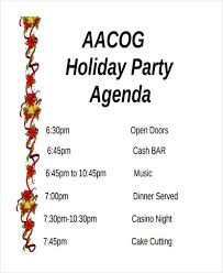 Sample program party script template designs christmas party. 17 Party Agenda Examples In Pdf Examples