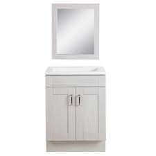 Browse vanity cabinets ranging 9 in width, all the way up to 73 for our furniture style vanities. St Paul Arla 24 25 Inch W X 33 Inch H X 18 75 Inch D Bathroom Vanity In Elm Sky Grey With The Home Depot Canada