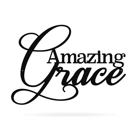 Amazing Grace Wall Art 10"x14" / Black