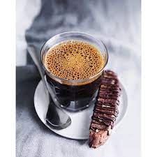 Dark Chocolate Biscotti With Toasted Slivered Almonds And A Chocolate Drizzle Via Feedfeed On Https Thefeedfeed Com Coffee Recipes Coffee Time Coffee Break