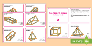 3d pop up cards make great little steam projects too. Pop Stick 3d Shapes Cards Twinkl