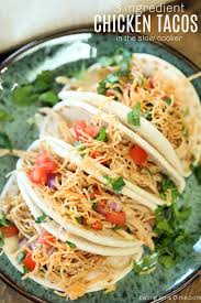 Slow cooker meals for when the kids are home. Crock Pot Shredded Chicken Tacos Slow Cooker Shredded Chicken Tacos