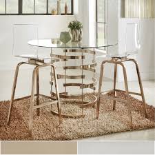 Pick up today in one of our colorado, texas or arizona stores! Nova Round Glass Top Vortex Iron Base 3 Piece Counter Height Dining Set By Inspire Q Bold On Sale Overstock 14042803