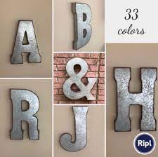 Sale Extra Large Metal Letters Wall Decor Galvanized Metal Etsy In 2021 Metal Wall Letters Metal Letter Wall Decor Alphabet Letters Wall Decor