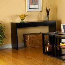 Contemporary Espresso Black Wood Grain Sofa Table Living Room Console Table Sofa Tables Living Room Living Room Console Contemporary Console Table