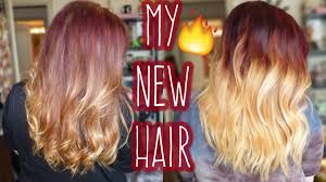 21 best ombré hair color and hairstyle ideas of all time. Red Balayage To Fire Red Blonde Ombre Hair Transformation With B3 Youtube