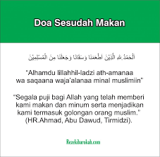 Doa sesudah makan sesuai sunnah. Doa Sesudah Makan Dan Minum Beserta Artinya