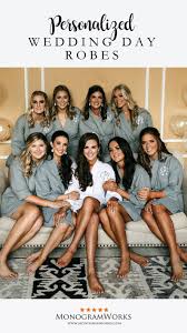 Bridesmaid Robes Getting Ready Robes Bridal Robe Personalized Etsy In 2020 Bridal Robes Personalized Wedding Day Robes Bridesmaid Get Ready Outfit