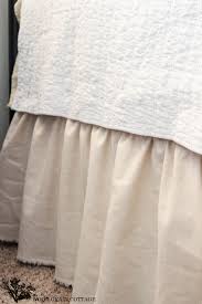 You make your bed with the best of intentions, but tossing and turning throughout the night can pull a loose top sheet into strange and tangled positions. Easy Diy Ruffled Bed Skirt The Wood Grain Cottage