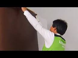 The nuwallpaper green vinyl peel & stick washable wallpaper roll (covers 30.75 sq. Tutorial For Wallpaper How To Hang Self Adhesive Wallpaper Vinyl Home Depot By Wallstickery Com Youtube