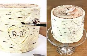 Birch Tree Cake Tutorials Birch Tree Cakes Tree Cakes Nature Cake