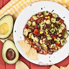 Black Bean Corn Avocado Salsa Black Bean Avocado Salad Dip Recipe Food Recipes Avocado Salad Recipes Avocado Salad