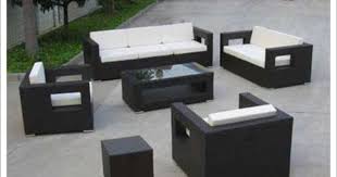 Wicker 6 Piece Lounge Suite Set In Black Innova Australia Outdoor Lounge Set Rattan Outdoor Furniture Outdoor Furniture