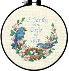 The patterns usually mark the grid on the chart with thicker lines every 10 stitches, like in the sample below, to make it easier to follow. Dimensions Family Love Learn A Craft Beginner Cross Stitch Kit 72900 123stitch