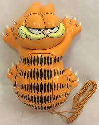 Vintage Garfield Cat Climbin The Wall Corded Touch Tone Phone Tyco Fast Ship Garfield Cat Novelty Lamp Outdoor Decor