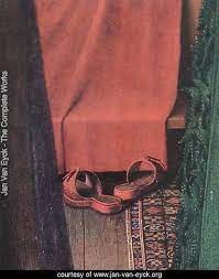 Portrait Of Giovanni Arnolfini And His Wife Detail 8 1434 Painting By Jan Van 1st Art Gallery Jan Van Eyck Arnolfini Portrait Detail Art