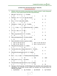 Soal matematika kelas vii smp mid semester 1 smp/mts. 1 1 1 Latihan Soal Matematika Smp Mts Kelas 7 Bilangan Bulat