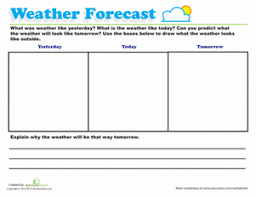 Predicting Weather Worksheet Education Com Weather Worksheets Weather Lesson Plans Weather Lessons