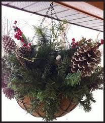 Christmas Hanging Baskets Really Easy To Make Artificial Greenery A Hanging Basket And Foam T Christmas Hanging Baskets Christmas Decor Diy Holiday Greenery