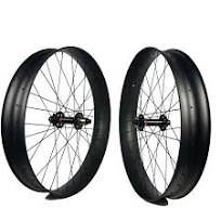 26er Snow Bicycle Wheels 95mmX18mm Tubeless Carbon Fiber Fat Tire Bike  Wheelset