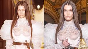 Vivienne westwood and madonna both consider themselves style queens, but where madonna is trying to hold back the years by. Bella Hadid Oben Ohne Supermodel Posiert Mit Dolch In Transparentem Brautkleid Stern De