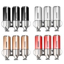 500ml 3pump Stainless Steel Wall Mounted Shower Shampoo Soap Dispenser