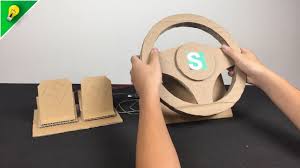 How To Make Ps4 Steering Wheel With Old Pc Mouse Euro Truck Simulator 2 Youtube Ps4 Steering Wheel Cardboard Box Car Car Wheels Diy