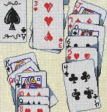 This free valentine cross stitch pattern and matching floss thread holders are a handy cute addition to your stash. Patti Mann Needlepoint Solitare Playing Cards Needle Nook
