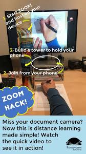Zoom Hack Doc Camera Digital Learning Classroom Distance Learning Online Teaching