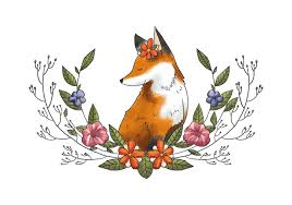 Cute Fox Animal Forest With Leaves And Flowers Vector Choose From Thousands Of Free Vectors Clip Art Designs Icons And I Fox Illustration Cute Fox Pet Fox