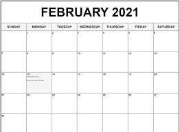 These free february calendars are.pdf files that download and print on almost any printer. February 2021 Calendar February Calendar Calendar Printables 2021 Calendar
