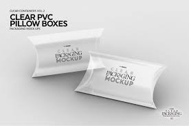 Clear Pillow Boxes Packaging Mockup Packaging Mockup Box Packaging Pillow Box