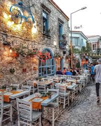 Greece Outdoor Cafe Photo Around The Worlds