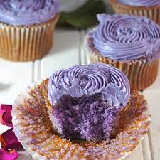 Ube Cupcakes With Ube Swiss Meringue Buttercream Woman Scribbles Ube Dessert Recipe Ube Cupcake Recipe Dessert Recipes
