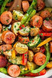 One Pot Sausage And Potatoes Healthy Sausage Recipes Smoked Sausage Recipes Sausage And Vegetable Recipe